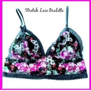 Floral Lace Bralette - Multicolor